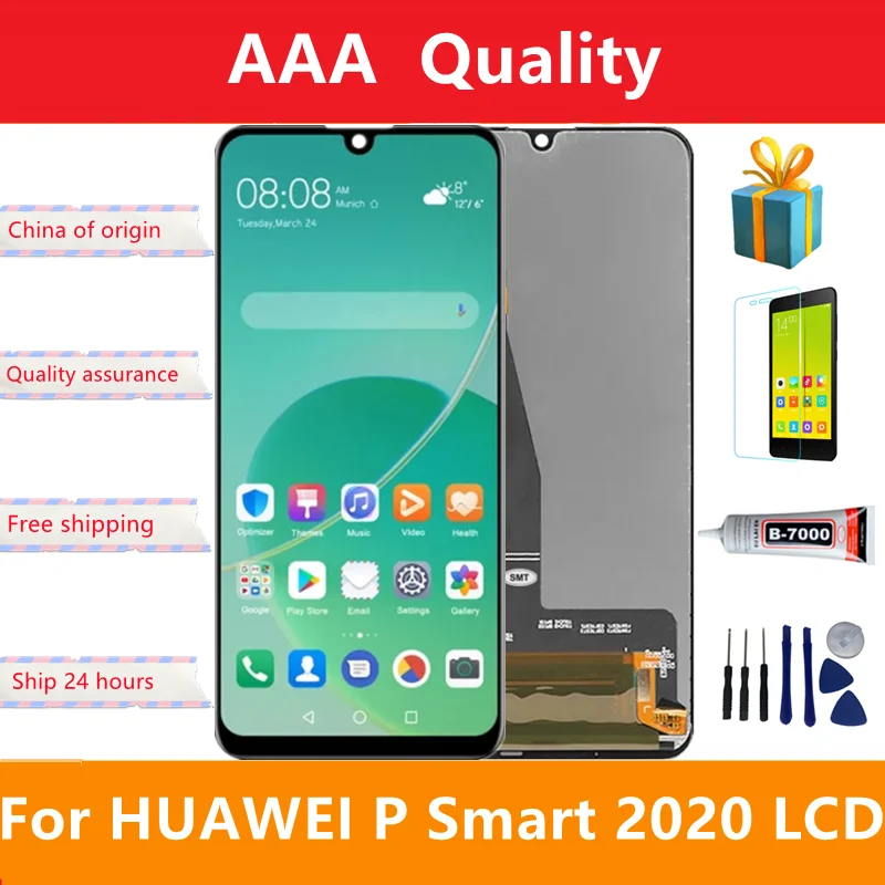 

6.21"; 100% Test For Huawei P Smart 2020 LCD Display with Frame Touch Screen Digitizer Assembly For Psmart Replacement Part
