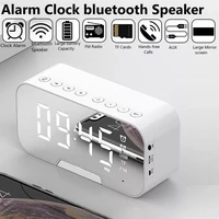 multifunction alarm clock mirror led alarm clock multifunction wireless bluetooth music player electronic digital alarm clock