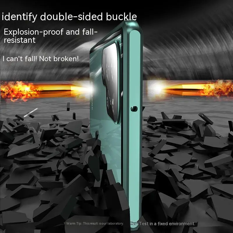 For Samsung Galaxy S23 S22 S21 S20 Ultra Note20 Case 360° Full Surround  With Screen Glass Camerametal Magnetic Protection Cover