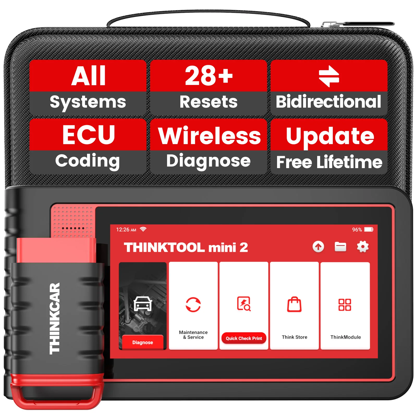 

THINKCAR THINKTOOL MINI 2 CANFD Автомобильные диагностические инструменты Сканер Obd2 Двунаправленный инструмент сканирования 28 сбросов Полная диагностика системы