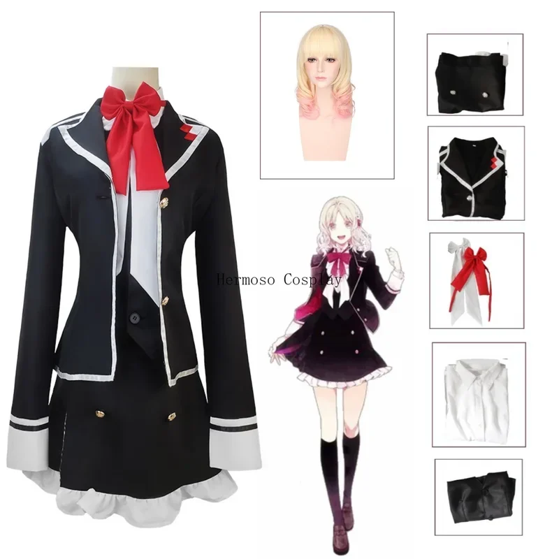 Костюм для косплея Komori Yui из аниме дьяволик женская униформа на Хэллоуин