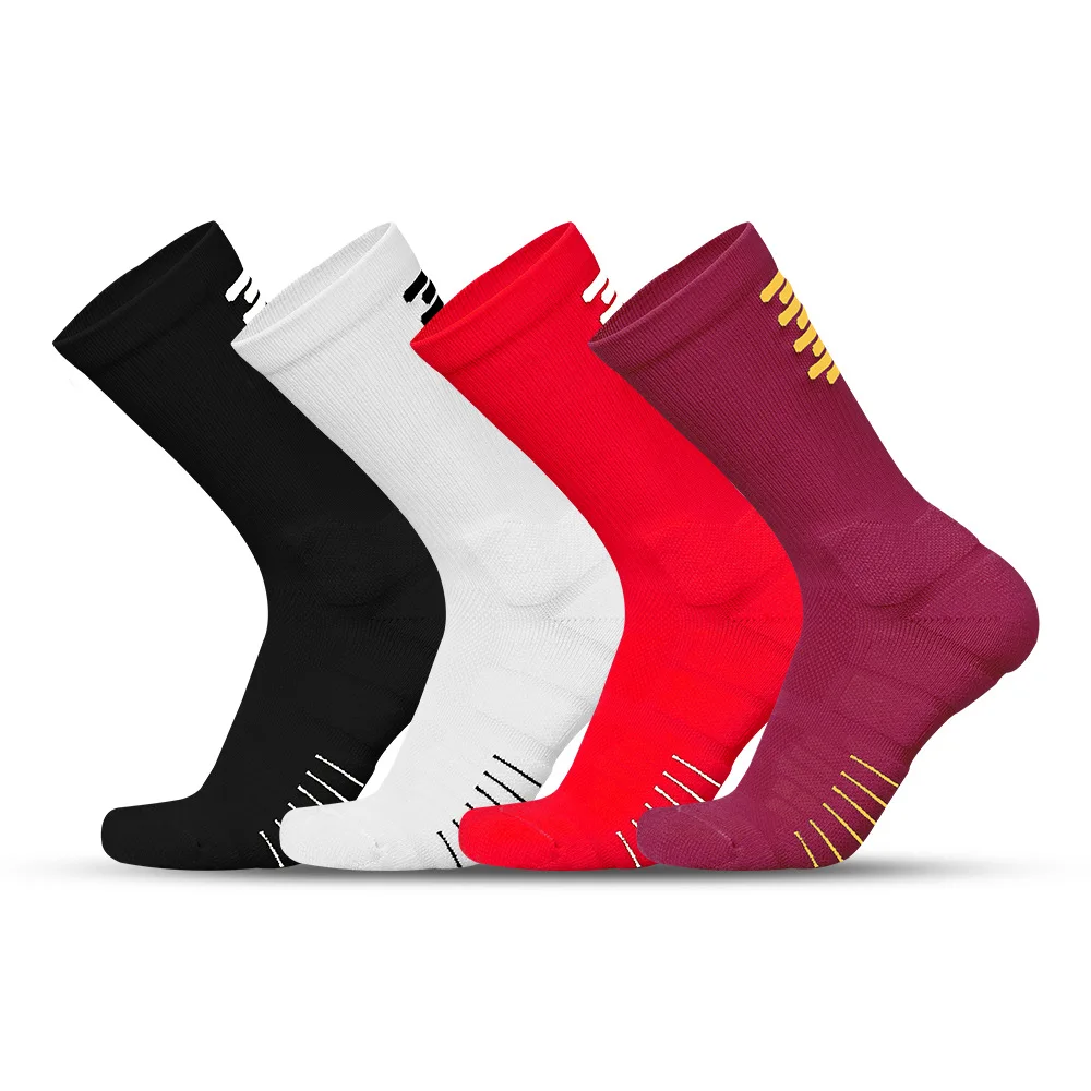 Men's Mid-tube Elite Basketball Socks Thickened Towel Bottom 8 Pairs Professional Outdoor Badminton Running Sports Socks Running