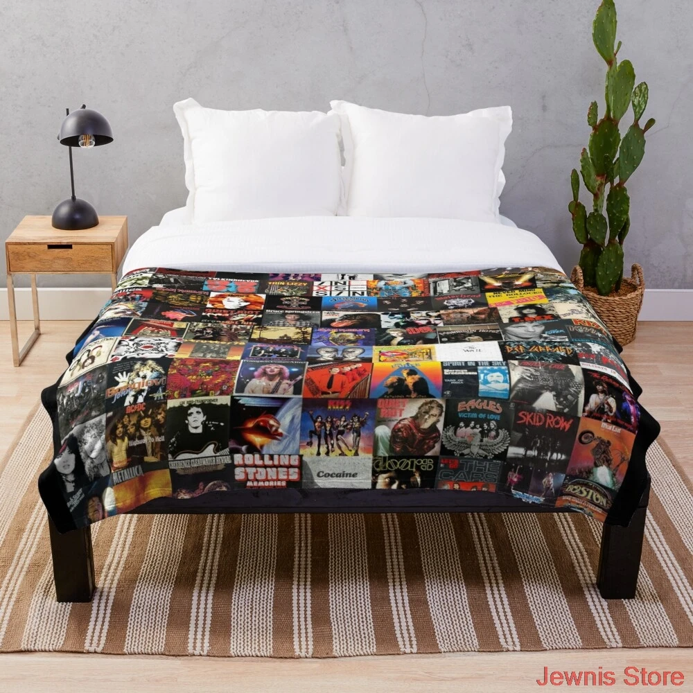 

Rock Collage Collection Throw Blanket Quilt Bedding for Girls Children Adult Gift Bedroom Decor Size Variety for Styles.
