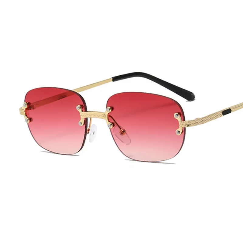 

Fashion Rimless Women Sunglasses Ocean Lenses Sun Glasses 2023 Female UV400 Eyewear Gafas De Sol Mujer Frameless Eyeglasses