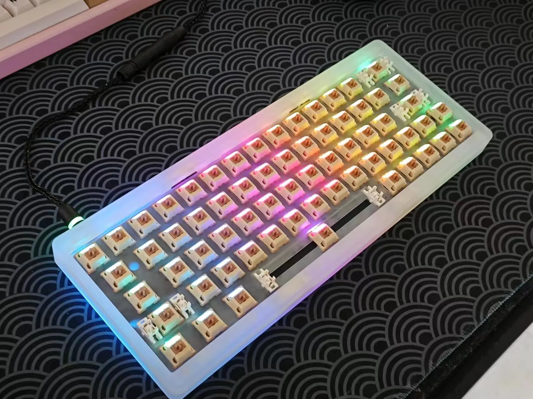 Keebox Rule60 V3 HHKB WKL WK Макет Проводной режим Трехрежимный акриловый шар с ЧПУ Структура