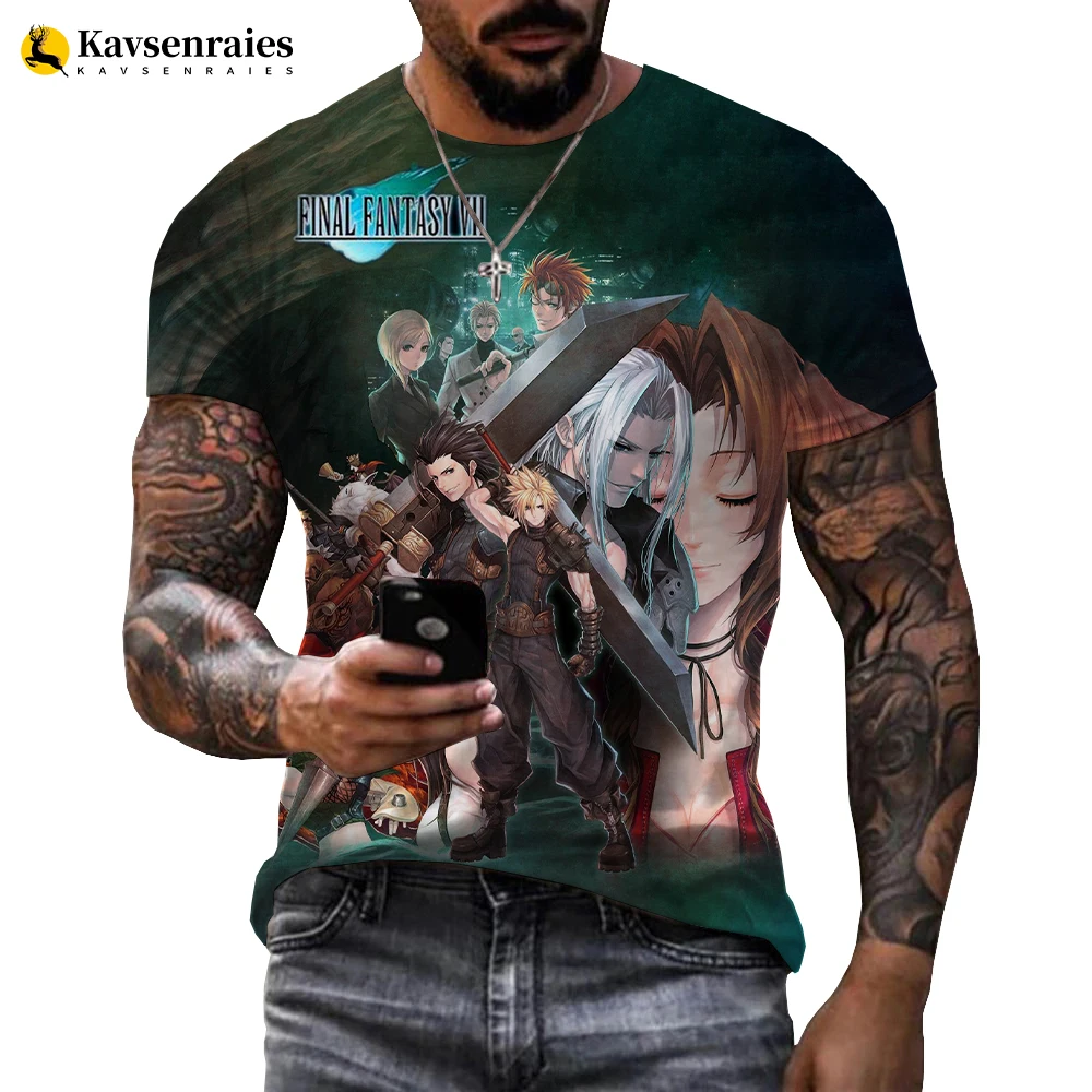 

Fashion Cool Anime Final Fantasy Vii T Shirt Men/women 3D Print T-shirts Unisex Harajuku Summer Oversized Tops 6XL