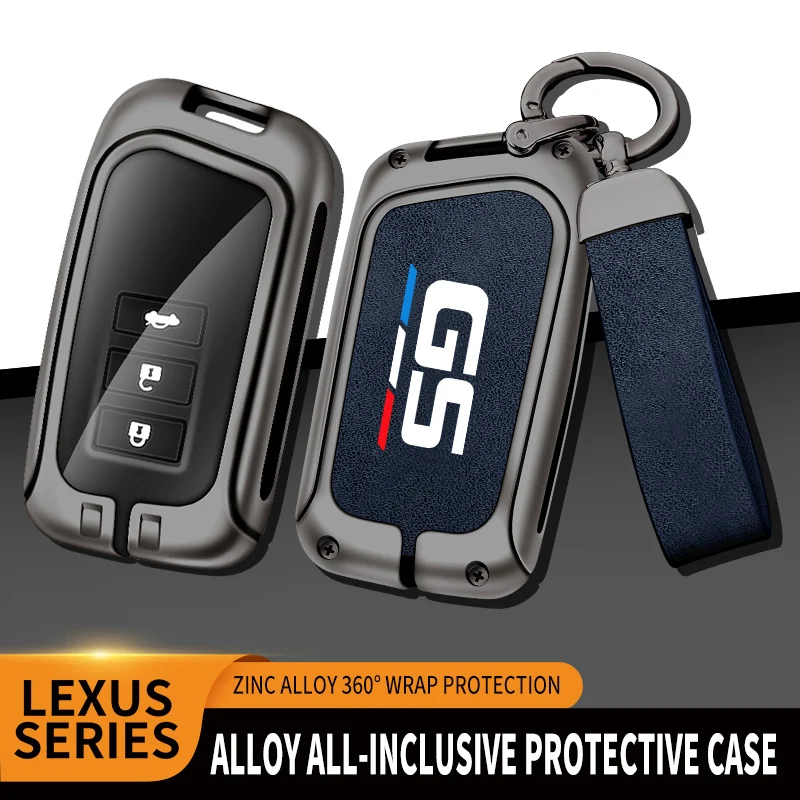 

Auto TPU Zinc Alloy Key Case Bag For Lexus F SPORT GS200 GS250 GS300h GS350 GS450h Car Key Chain Car Metal Key Shell Accessories