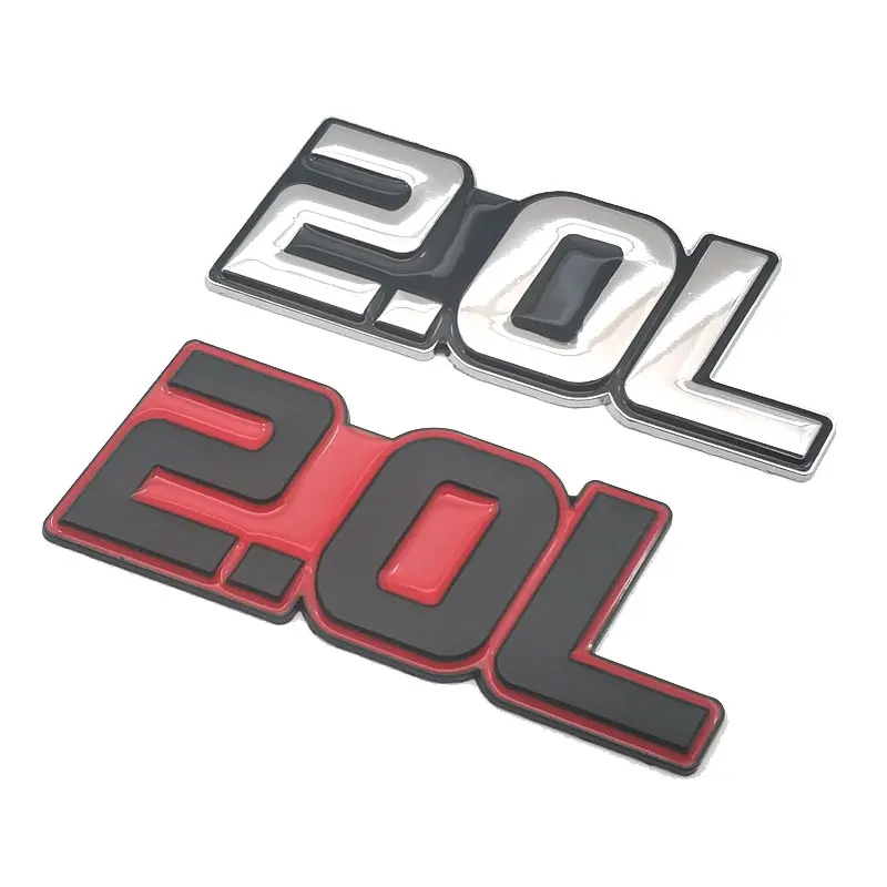 

Car Styling Metal 2.0L letter Sticker Auto Badge 3D Decal Car Accessories