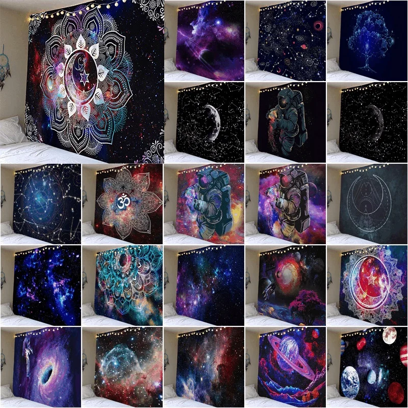 

Tapestry Wall Hanging Bedroom Living Room Decor Digital Background Cloth Various Cosmic Tapestries Galaxy Planet Home Decor