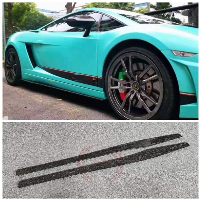 

High Quality True forging lines Side Skirts Kit Lip Splitters Bumper Cover Fits For Lamborghini Gallardo LP550 LP560 2007-2012