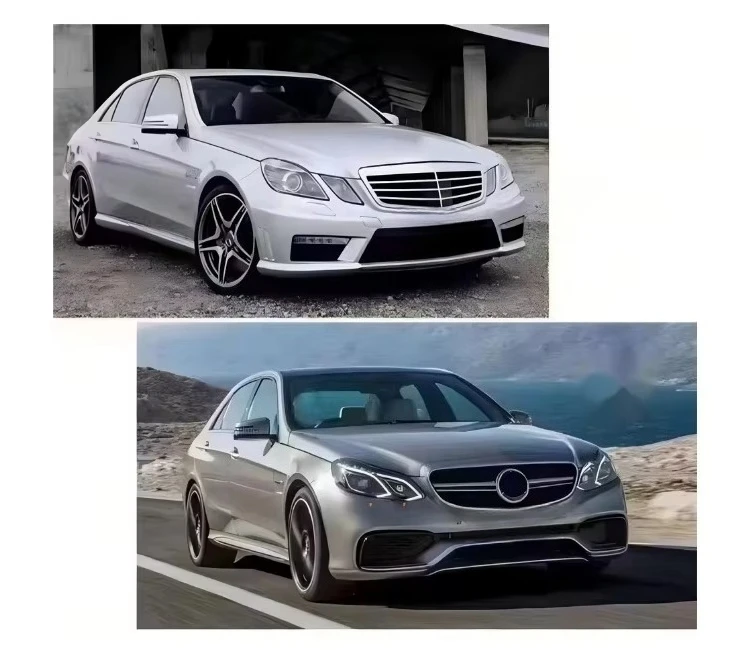 Фото Полный комплект обвеса для E-Class W212 2009-2013, обновление до стиля E63: передний и задний бамперы, решетка радиатора, блок фар №5