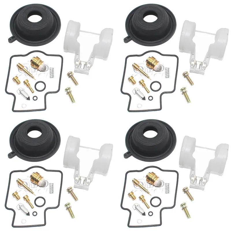4 SET for ZXR250 1991-1995 1999 ZX250C ZX250 ZXR250R ZXR 250 Motorcycle carburetor repair kit Floating needle seat diaphragm