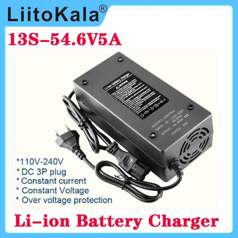 

LiitoKala 48V5A charger 13S 18650 battery pack charger 54.6v 5a constant current constant pressure is full of self-stop