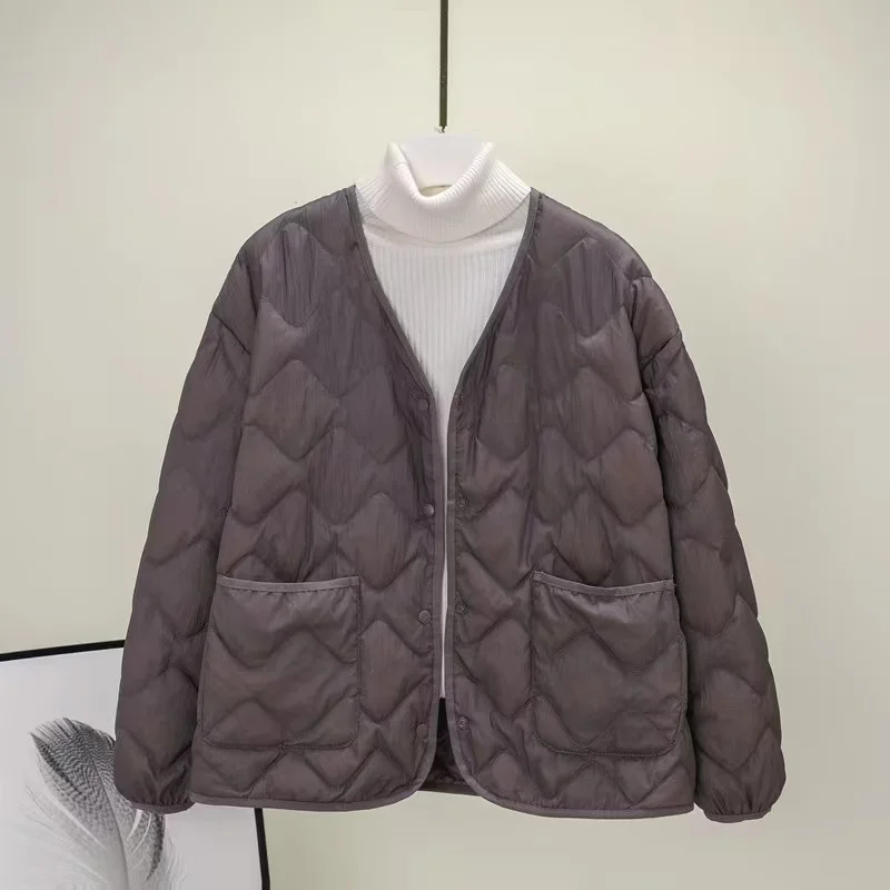 New Womens Casual Coat Female Duck Down-Padded Quilted Parka Jacket Down Padded Winter Coat Outwear 2023 Spring Autumn Winter