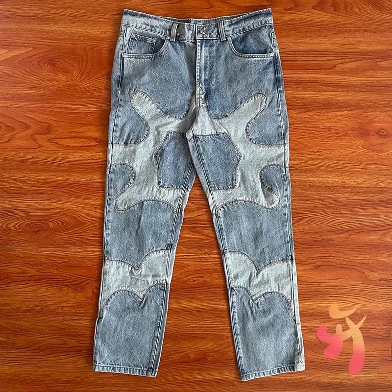 Винтажные уличные джинсы Glo Gang Boyz Woridwide синие брюки нерегулярной формы с вышивкой