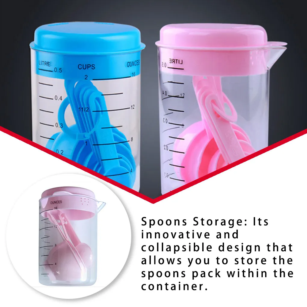 

7 шт./набор, пластиковые измерительные чашки