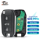 Dandkey 434MHz FSK HELLA ID46-pcf7941 автомобильный пульт дистанционного управления для Peugeot 208 2008 301 308 5008 Hella HU83VA2 Blade