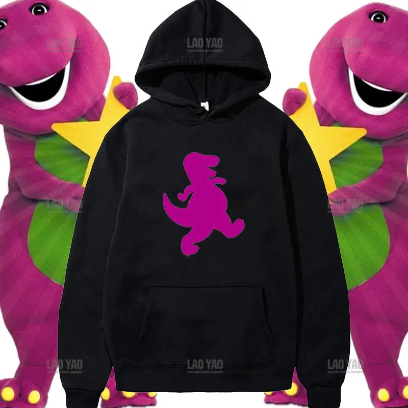

2023 New Cartoon T-shirt Dinosaur Barney and Friends Hoodie Male and Female Couple Sweatshirt Funny Funny Harajuku Jumper