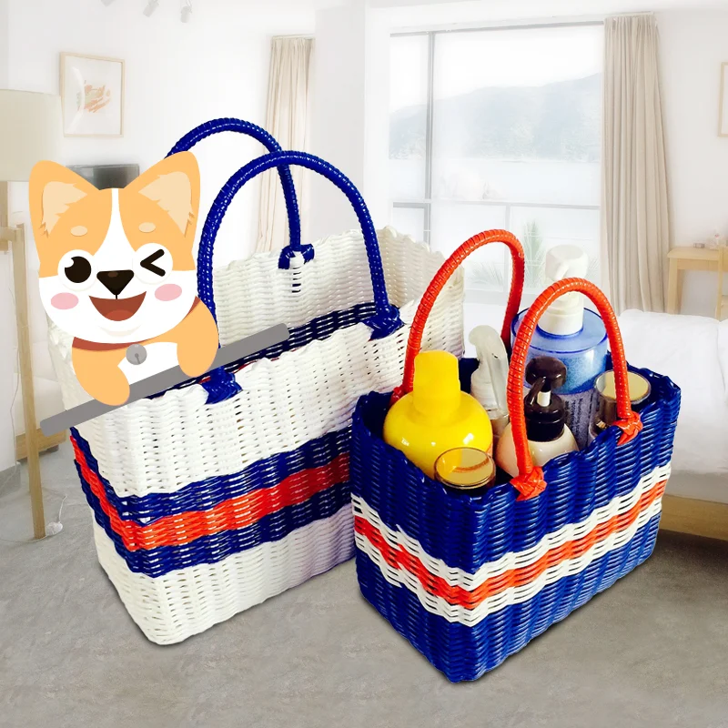 

Pets Cat and Dog Carriers Baskets Plastic Woven Shopping Baskets Picnic Baskets Bathroom Storage Baskets Breathable and Washable
