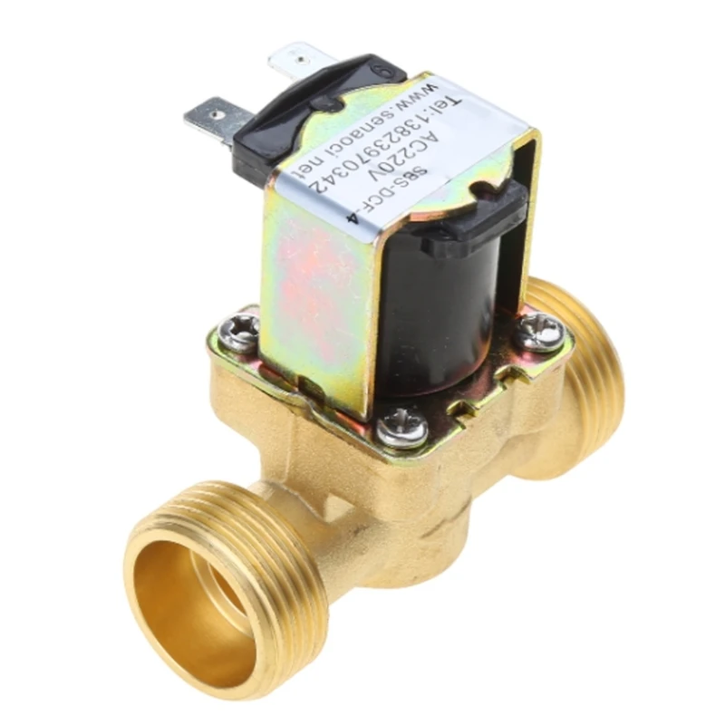 AC220V DC12V 24V DN15 4 &quotлатунный электрический электромагнитный клапан нормально