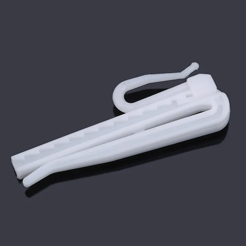 

50PCS Curtain Hanging Hooks Adjustable Hook Ring Window White Plastic Curtain Hook For Home Curtain High Quality 7cm
