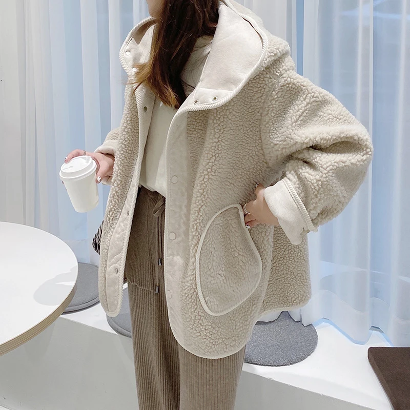 Модный бренд 2024 новая осенне-зимняя берберская флисовая верхняя одежда женская