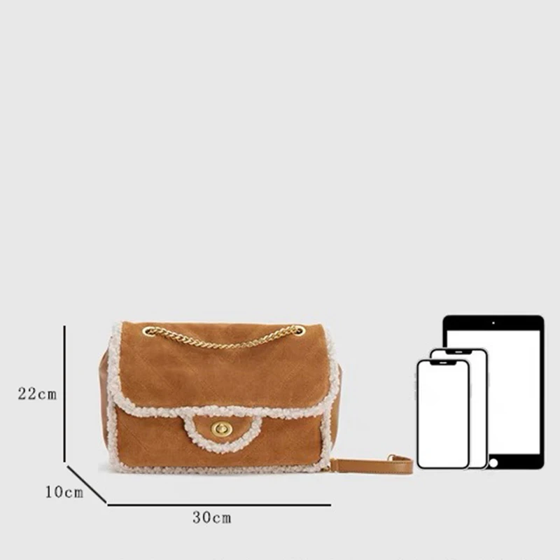 Зимняя женская сумка Formeki в стиле ретро большая квадратная повседневная через