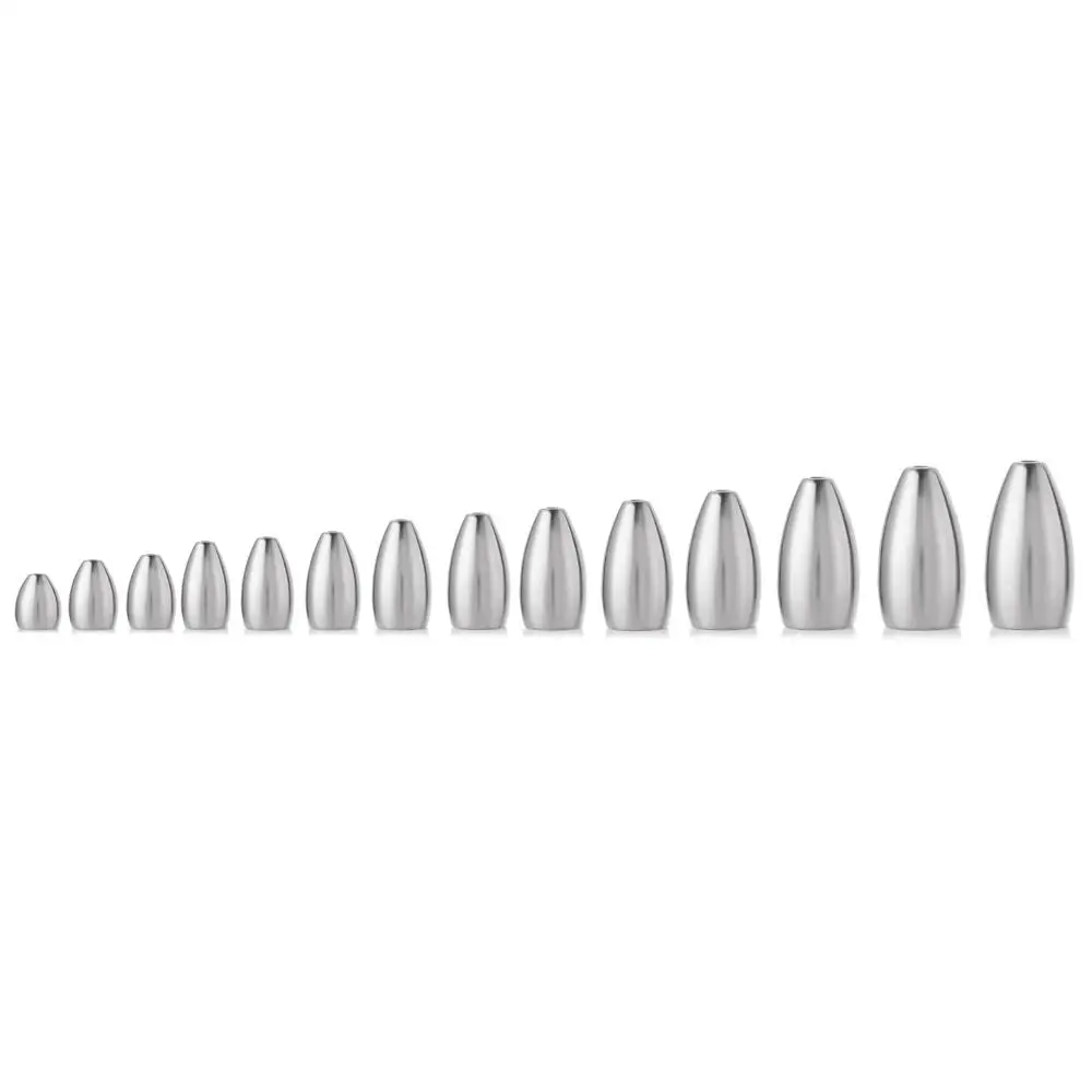 

1pc Waist drum bullet Bullet Tungsten Sinkers 1.8g-42g Fishing Weights Sinkers For Bass Fishing Tackle Accessories