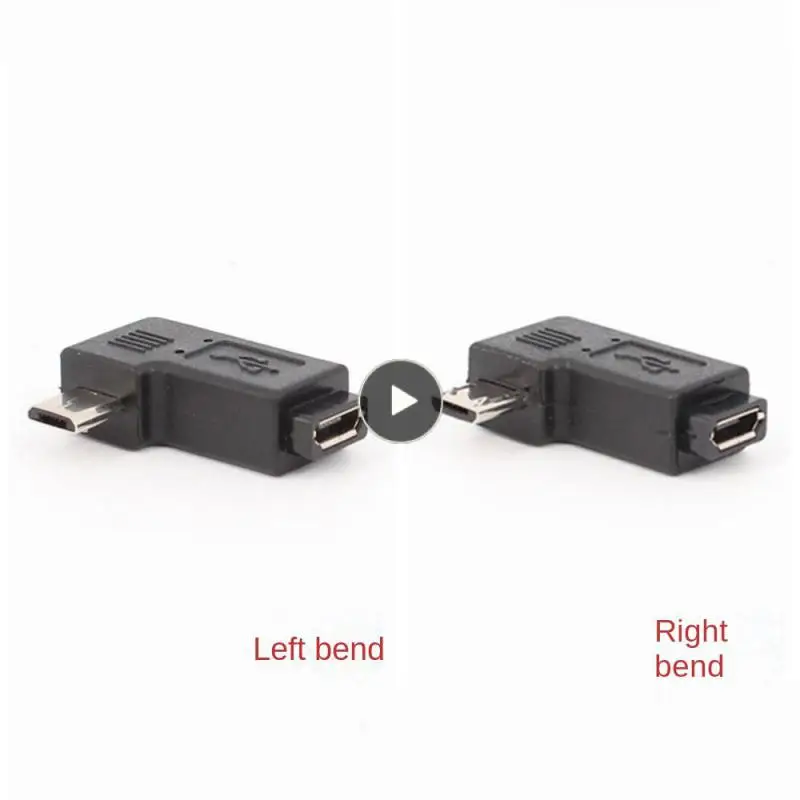 

Easy To Carry Usb Adapter Easy Conversion Durable 90 Degree Left And Right Angle Plug One Second Compatible Usb Connector Black