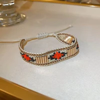 french vintage beads bracelets for women girls charms ethnic style bracelet female aesthetic personalized bangle fashion jewelry