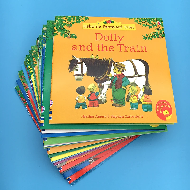 

Random 4 books English Usborne books for Children kids Picture Books Baby famous Story Farmyard Tales Series Farm story Book