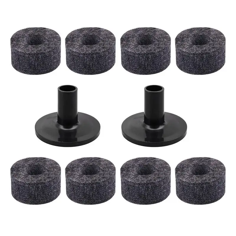 

8 PCS Cymbal Stand Felt Washer 8 Cymbal Stand Felts Pads And 2 Cymbal Sleeves Nice Accessory For Cymbal Suitable For Most Drum