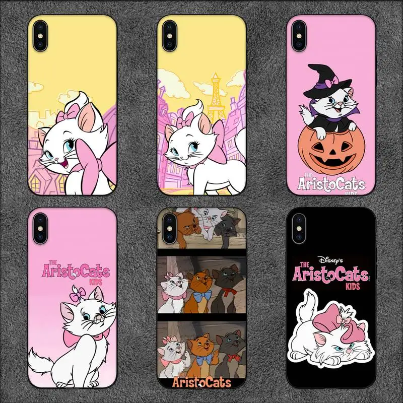 

Disney Marie Cat Phone Case For iPhone 11 12 Mini 13 14 Pro XS Max X 8 7 6s Plus 5 SE XR Shell