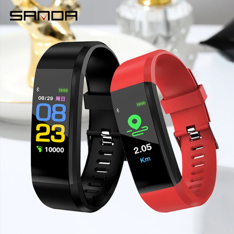 

115 Plus Bracelet Heart Rate Blood Pressure Fitness Tracker Bluetooth Wristband for Fitbits Smart Watch