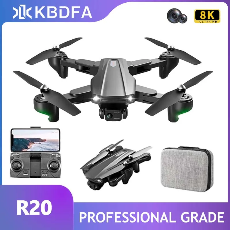

KBDFA 2023 R20 Drone 8K Professional GPS With Dual Camera Aerial Photography UAV WIFI Foldable Quadcopter RC Distance 5000M Toy