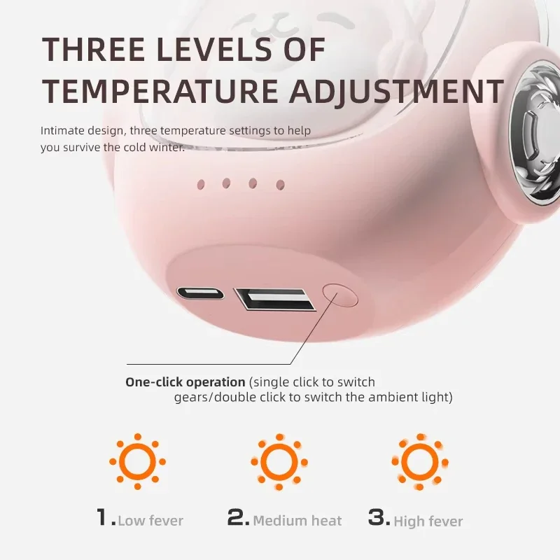 Xiaomi 2 в 1 подогреватель для рук с быстрым нагревом портативная зарядка через USB 10000