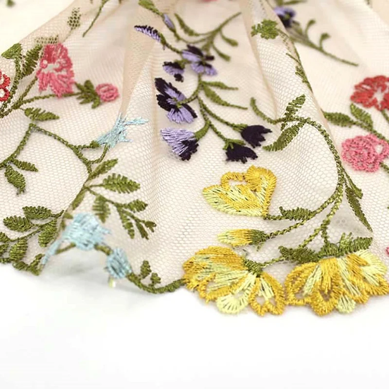 (18/23) см в ширину Кружевная Сетка с вышивкой марлевая кружевная ткань сделай сам