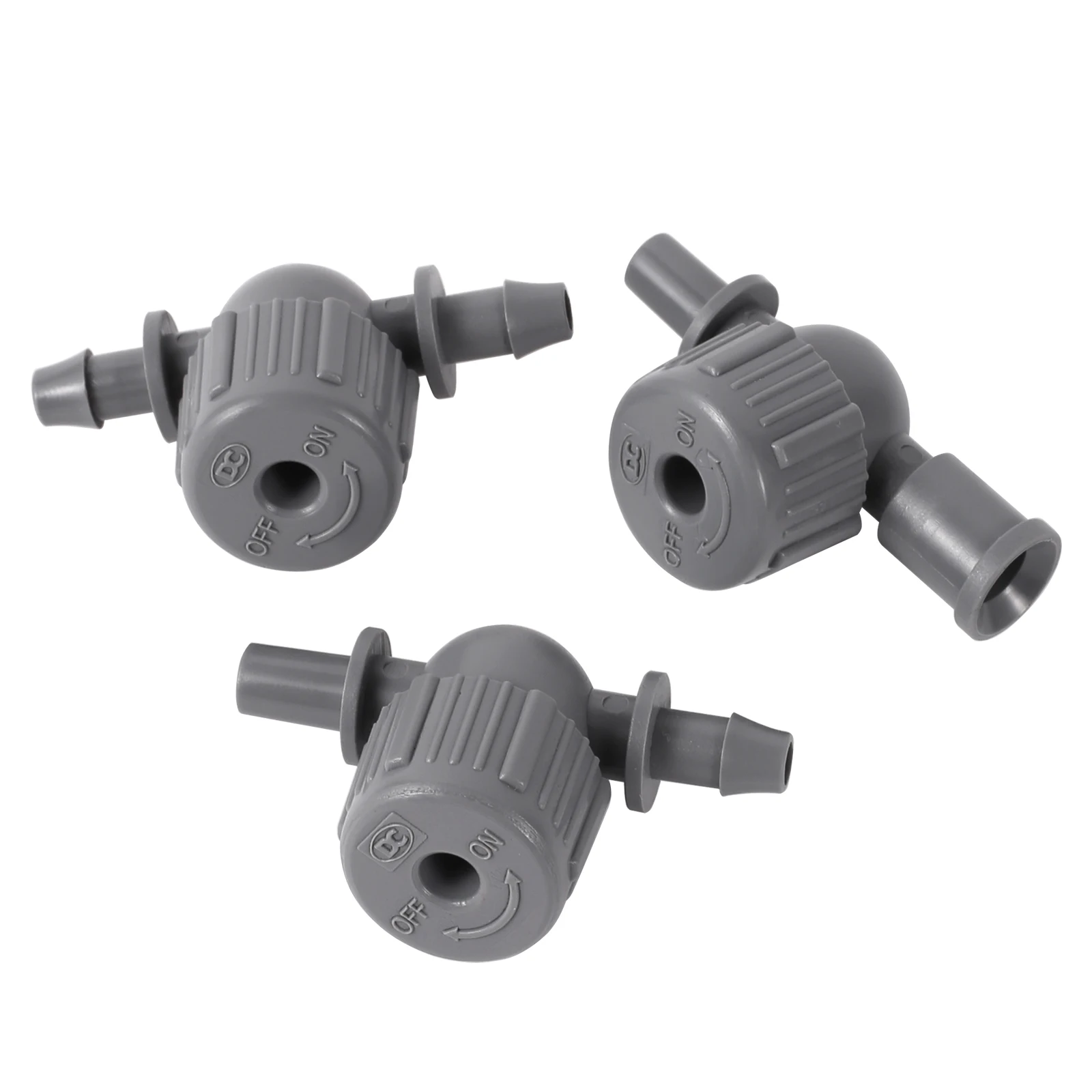 

5Pcs Gray Mini Water Stop Joint Water Velocity Adjustable Valves 1/4 "Pipe Shut Off 6mm Water Controlling Switch Flow Fitting