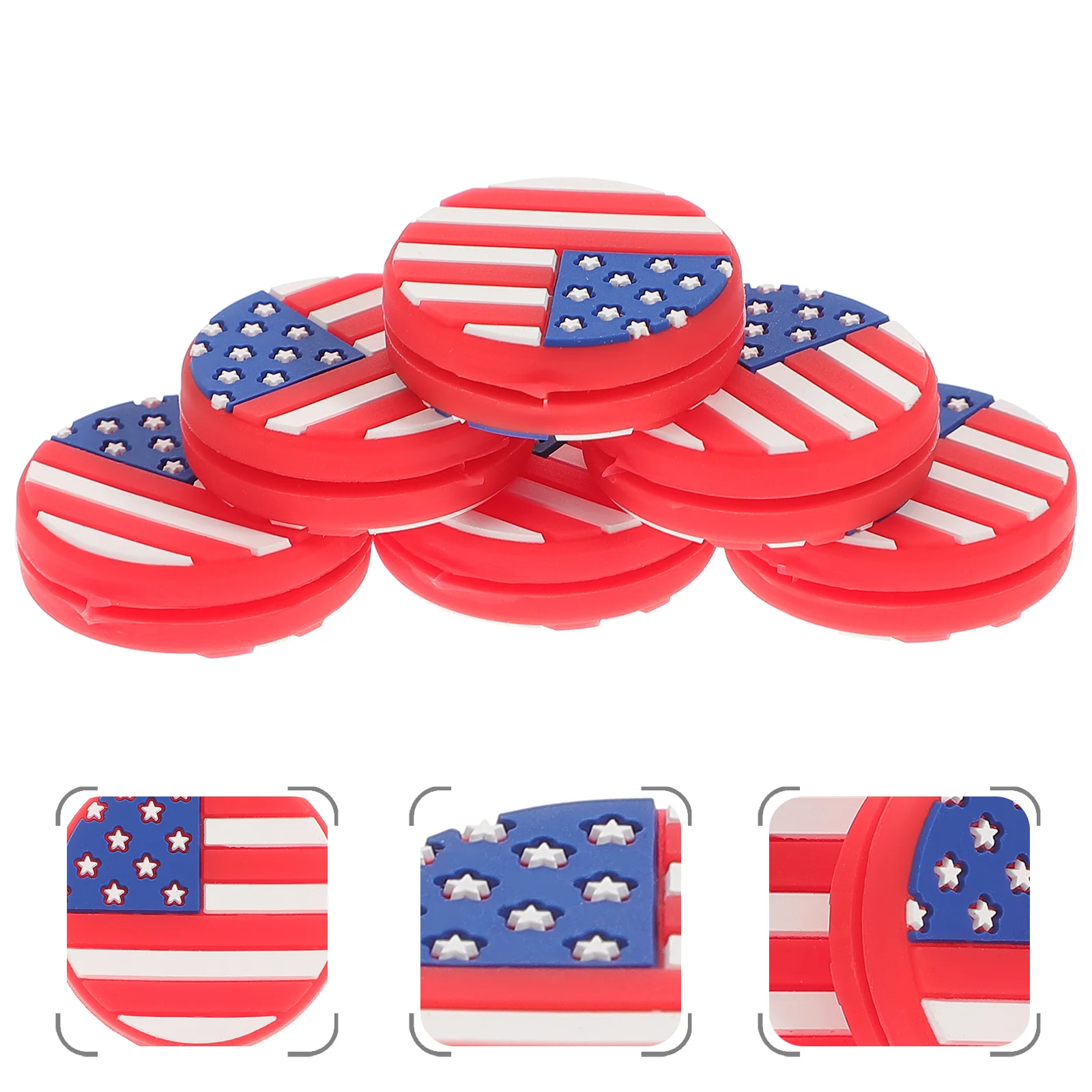 

Tennis Racquet Dampener Shock Absorber Racket String Vibration Flag Decoration USA America July 4th Dampening Tool