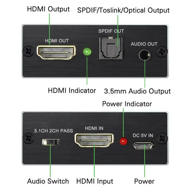 4K X 2K HDMI-совместимый аудио экстрактор + оптический TOSLINK SPDIF 3 5 мм стерео конвертер