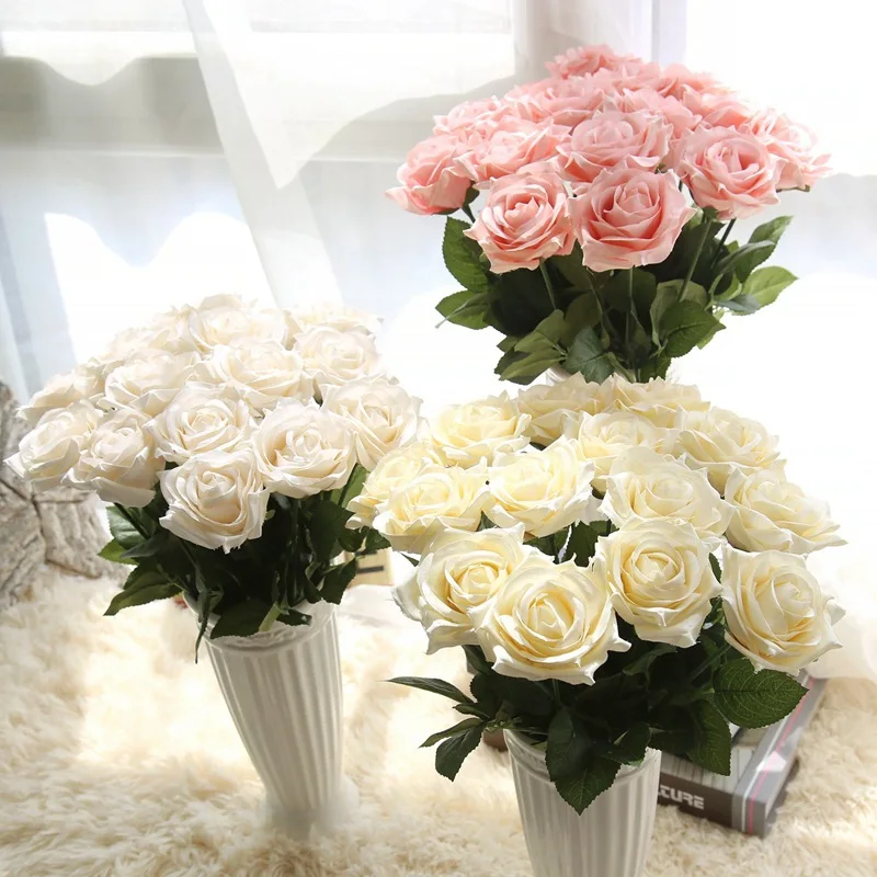 

Fashion Artificial Flower Simulation Rose DIY Home Wedding Valentine's Day Party Decoration Silk Flower Photography Props