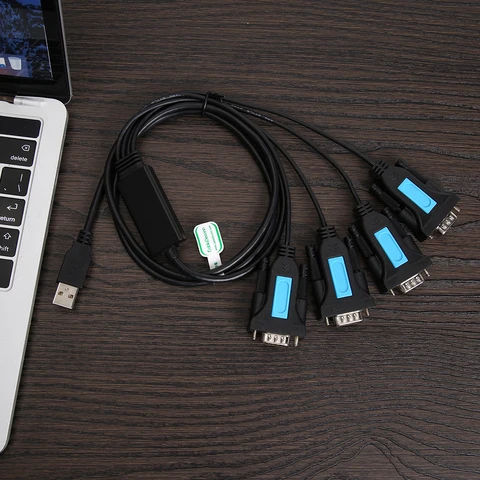 9-контактный последовательный кабель DB9 PL2303, набор микросхем, адаптер A, 4-портовый USB-RS232 RS-232, аксессуары для ПК, ноутбуков, Windows