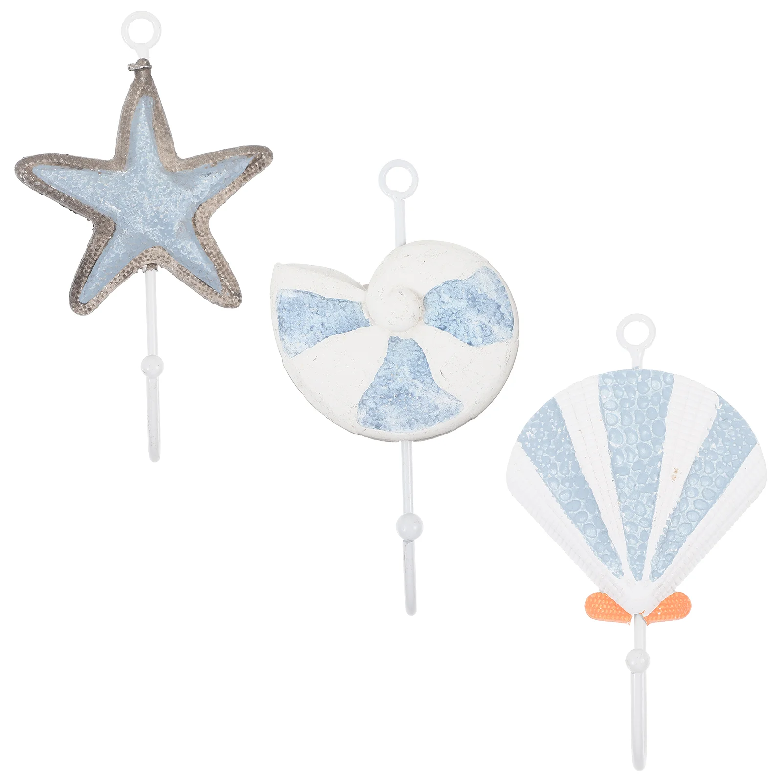 

3 Pcs Iron Hooks Bathroom Towels The Mediterranean Clothes Wall Hangers Hanging