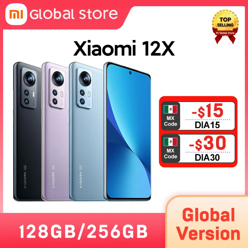 

Global Version Xiaomi 12X 8GB+128GB/256GB Dual 5G Snapdragon 870 FHD+ 6.28" Dot Display 120Hz 50MP Camera 4500mAh 67W Charging