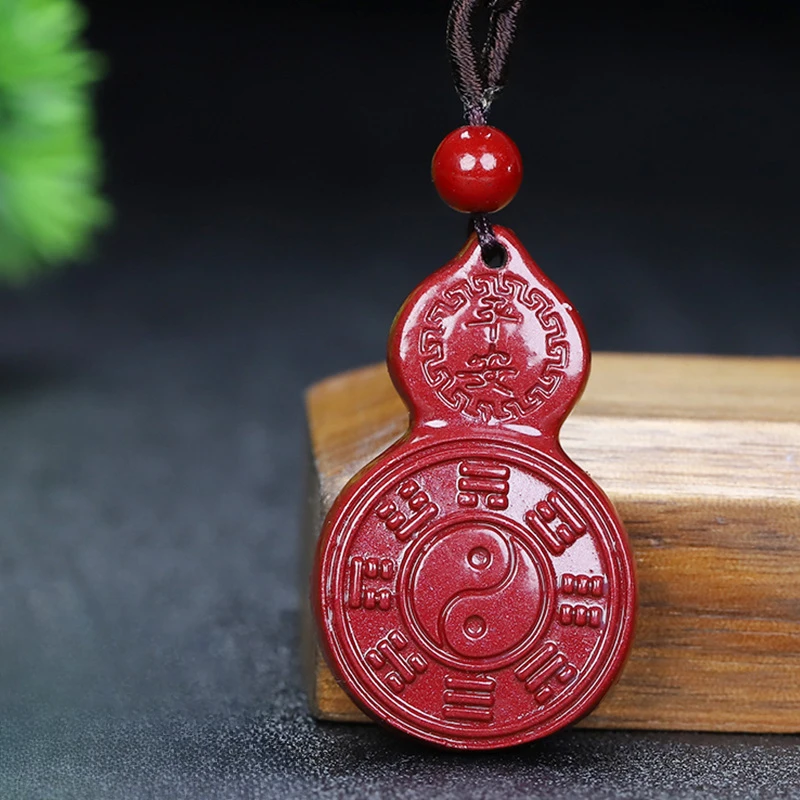 Подвеска в виде тыквы Cinnabar Yin Yang с пятью элементами бренда Bagua фиолетовый золотой