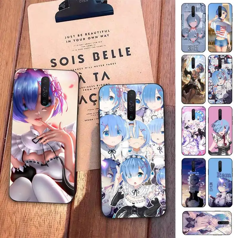 

Anime cute REM Phone Case for Redmi 5 6 7 8 9 A 5plus K20 4X S2 GO 6 K30 pro