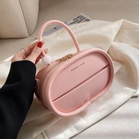 oval women cute small pu leather crossbody bag 2022 summer shoulder bags designer shopper brand fashion handbags and purses