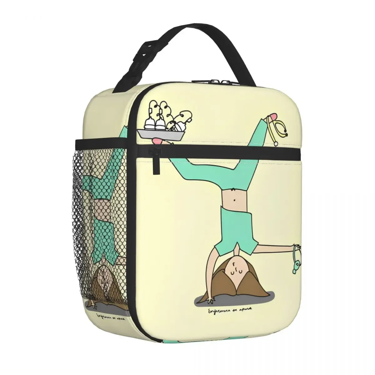 Enfermera En Apuros Изолированная сумка для обеда медсестры контейнер еды большой