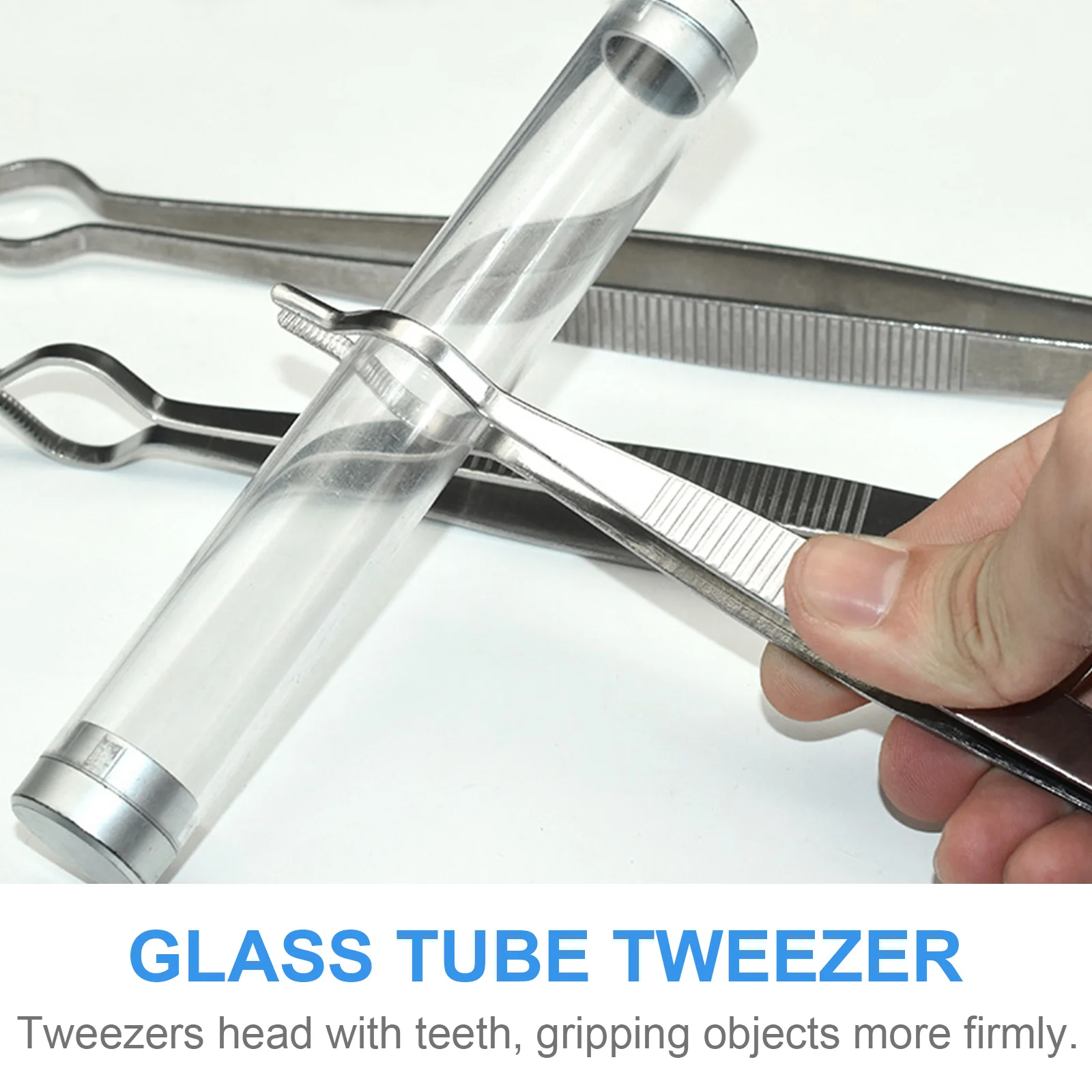 Зажим для пробирок Держатель испытаний экспериментов Заостренный пинцет