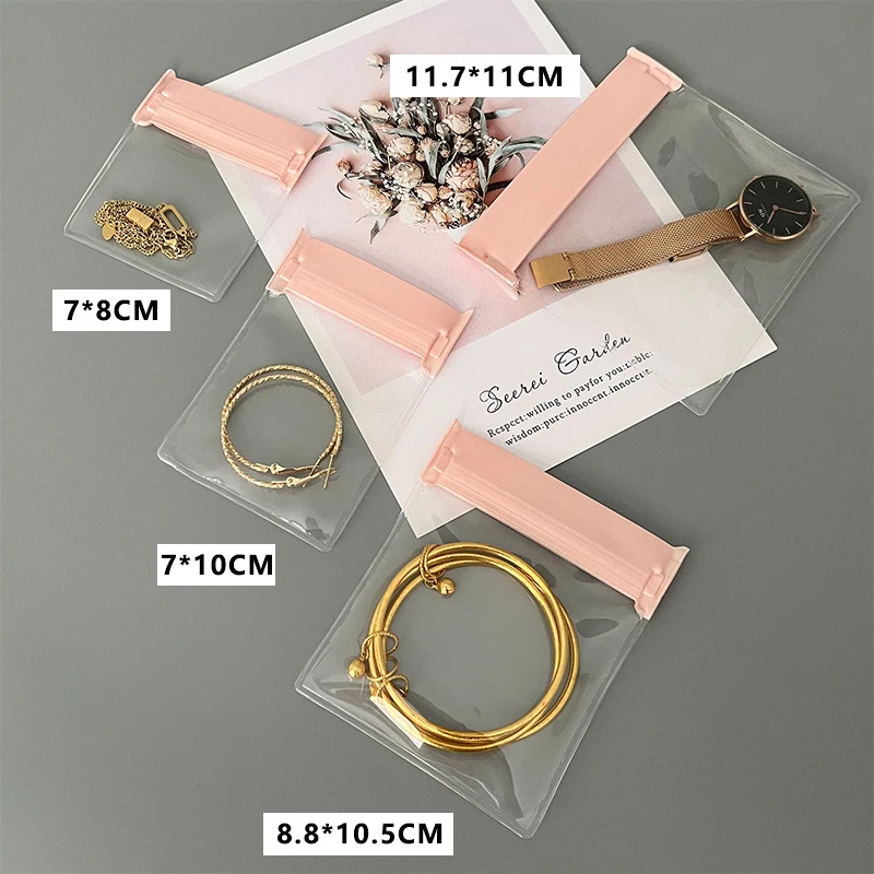 

5PCS Transparent EVA Jewelry Pouches Bags Anti-Oxidation Storage Bag For Earring Necklace Rings Bracelet Display Packaging Bag